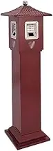 Outdoor Trash Can Stainless Steel Ashtray Publicsmokingarea Floorstanding Smoke Extinguishingcolumnhoteloutdoor Cigarettebuttsgarbagebin Outside Garbage can(Red)