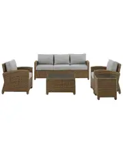 Crosley Bradenton 5Pc Outdoor Wicker Sofa Set