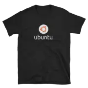 Gildan Softstyle Official Ubuntu Stacked White Orange Logo T-Shirt