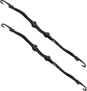 LOORGVEL 2pcs Elastic Bungee Cord Straps with Hooks for Secure Motorcycle Helmet and Luggage Durable Cargo Rack Tie Down for Travel and Outdoor Use