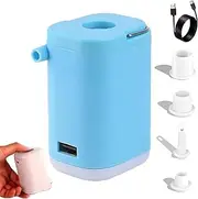 Slowowing Mini Air Pump, 4 in 1 Tiny Multi-Function Air Pump, Mini Portable Airpump with Led Light, Portable Airpump for Airs Mattress, Outdoor Lighting Camping Tent Light
