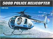 Academy 1/48 Scale Hughes 500D Police Helicopter Plastic Model Kit