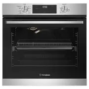 Westinghouse 60cm multi-function 8 stainless steel oven with AirFry, programmable timer, and 80L. WVE6516SD