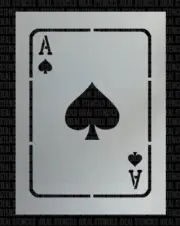 Ace of Spades Stencil Wall Decor Art Craft Paint Ideal Stencils Ltd