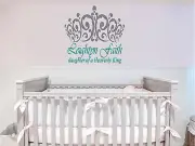 Personalized Nursery Wall Sticker Daughter of A Heavenly King Vinyl Decal Mural