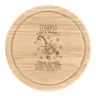 Scorpio Horoscope Round Chopping Cheese Board Star Sign Zodiac Birthday