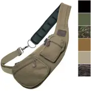 Crossbody Canvas Sling Bag EDC Compact Over Shoulder Chest Front Pack Backpack