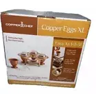 Copper Chef Copper Eggs 4 XL Non-Stick Boiled Egg Makers w/Egg Caddy NEW NIB