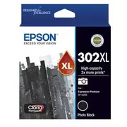 Epson 302XL High Yield Photo Black Ink Cartridge