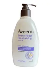 Aveeno Stress Relief Moisturizing Lotion, 12 oz Brown Top pump Bottle Old Stock