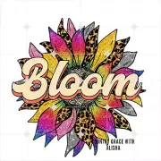 Sublimation Print Bloom Sunflower Ready to Press Heat Transfer