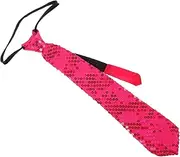 [BESTYASH] Red Bow Tie for Women Sequined Dance Performance Tie Glittery Necktie for Festive Events