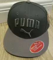 New PUMA Apparel Classic Charcoal/Gray Snapback Adjustable Hat