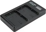 Dual-Channel LCD-Display Camera Battery Charger with Type‑C Cable for LP‑E6 Batteries