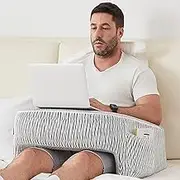cooloo8 Lap Desk Pillow, Reading pillow for Lap, Work pillow for bed, Laptop pillow for lap, Laptop Stand for sitting in bed adult, Memory Foam Bed Desk Pillow for Working, Gaming, Reading, Crocheting