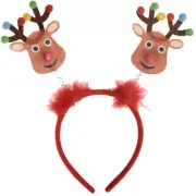 Reindeer Christmas Head Bopper HeadBopper Headband, Brown