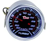 E Support 2" 52mm Car Motor Universal Psi Turbo Boost Gauge Meter Smoke Tint Len LED