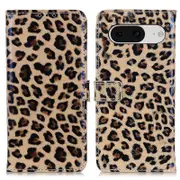 For Google Pixel 8 PU Leather Phone Case Leopard Pattern Folio Stand Wallet Protective Cover