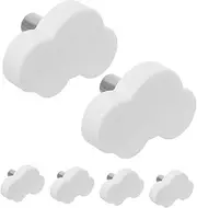 6 Pack Boys and Girls Cabinet Knobs Cartoon Drawer Handles Self Adhesive Decorative Pulls for Kitchen Bathroom Closet