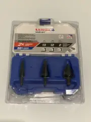 LENOX VARI-BIT - 3 Piece Step Drill Bit Set LXA30930 IN NEW CASE. MADE IN USA