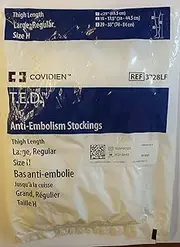 Kendall TED Thigh Length, Size H, Large Regular, Open Toe, White, 1 Set T.E.D