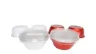 KitchenDance 4 oz Colored Portion Cups With Flat Lid - Disposable Ramekins fo...