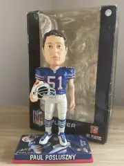 PAUL POSLUSZNY Buffalo Bills Retro Uniform NFL Photo Base Bobblehead NIB!