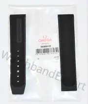 Original Omega Speedmaster 19mm Black Rubber Watch Band Strap + Deployment Clasp