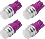Ruiandsion 4pcs T10 168 194 175 161 COB Purple Led Indicator Dash Light Bulb DC12V