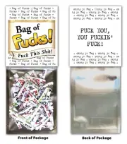 Bag of F*cks - Fuck-It Funny Gag Joke GIFT Stocking Stuffer Adult Party Favor