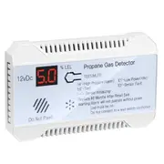RV Propane Gas Detector 85dB Loud Alarm DC 12V Mini Compact Design RV Propane Alarm for Trailer, Camper, Motorhome, Motorcoach (White)