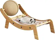 Cat Chair Scratcher - Cat Scratching Board, Play and Sleep Lounger Scratcher | Chair,Corrugated Paper Pet Furniture for Boredom Relief Balcony Indoor Outdoor Sunbathing Beach