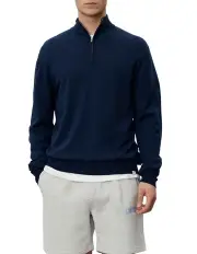 [Les Deux] Greyson Merino Half Zip Sweater in Navy