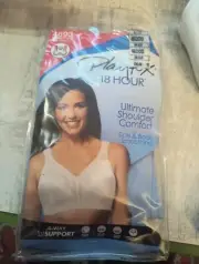 Playtex 18 Hour Ultimate Shoulder Comfort Wire Free 46DDD Zen Blue