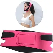 Ipetboom Elastic Thin Face Mask Face-lifting v Face Thin Masseter Chin Strap for Women Pink