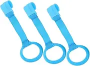 MOLUCKFU 3pcs Children's Pull Ring Playpen Portable Crib Cribbage Cots for Cots for Sleeping Fence Portable Bed Crib Pull Ring Blue Ribbon