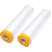 Pre-Taped Masking Film 5Ft X 200Ft Painters Plastic Sheeting Roll Clear Plasti