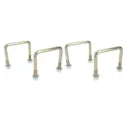 4 Pack M10 80mm x 75mm U-Bolt N-Bolt for Trailers with Nuts HIGH TENSILE
