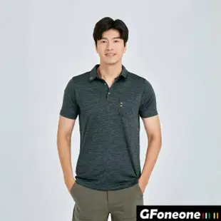 【GFoneone】冰絲無痕短袖男紳士口袋POLO衫A深麻灰(男商務POLO衫)