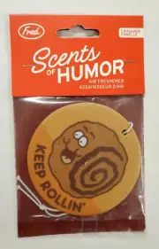 FRED SCENTS OF HUMOR SCRATCH & SNIFF STICKER REPLICA AIR FRESHENER CINNAMON ROLL