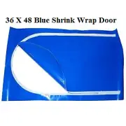 36" X 48" Blue Shrink Wrap Zipper Door 36X48 Blue Shrink Wrap Door NEW