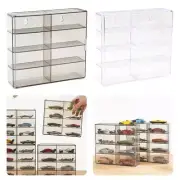1:64 Acrylic Display Box For 8 Wheels Car Model Toy Cabinet Rack Door New
