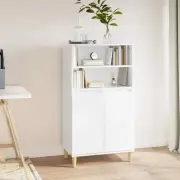 vidaXL Highboard High Gloss White 60x36x110 cm Engineered Wood HEE