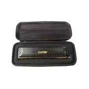 East top 16 Holes 64 Tones Chromatic Harmonica Key of C with Copper Comb, Chr...