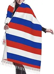[DRTGEDS] Russian Flag Scarfs For Women Fall Winter Scarves Pashmina Shawls And Wraps For All Season Christmas Gift
