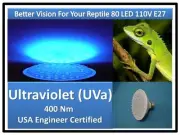 DocBrown Snake Dragon Tarantula Reptile 80LED UV UVa Light Bulb 110V E27 USACert