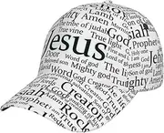[ROSIHODE] Christian Jesus Cross Baseball Cap Workout Hats with Adjustable Strap for Men & Women Dad Hat Snapback Hat