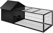 Rabbit Cage Hutch 162x60cm Enclosure Metal Indoor Outdoor Pet House Large