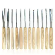 Professional 12 Piece Wood Carving Set with Rollup Canvas Case