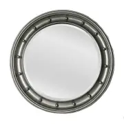 Belle Clive Hanging Wall Mirror Round 90cm - Burnt Silver